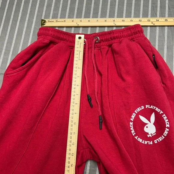 Playboy Track and Field graphic sweatpants Red Women's Size 4 - Picture 2 of 6